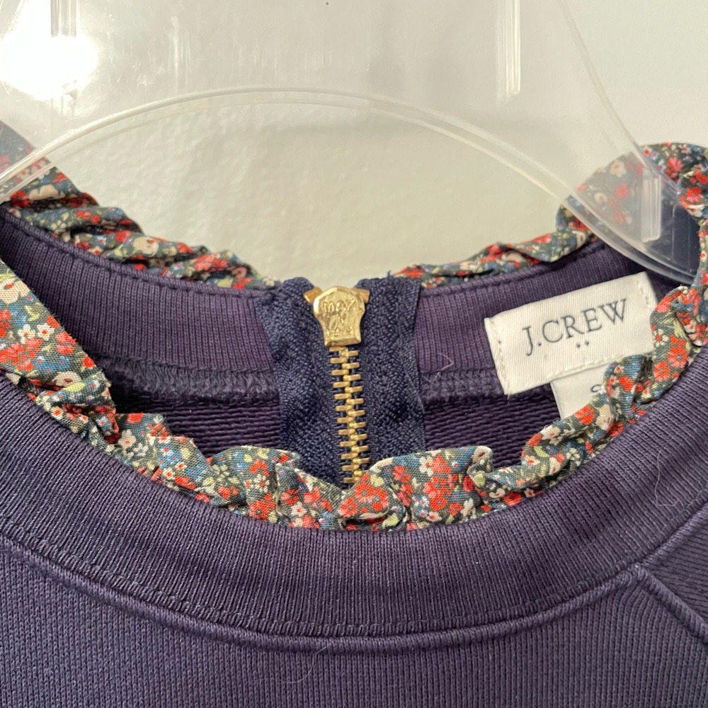 J. Crew Ruffle-Neck Sweatshirt Size Small - Picture 5 of 10